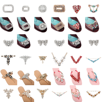 Vente en gros de clips à chaussures en métal Uneteco pour femmes, chaîne à perles, boucle, nœud papillon, breloques pour chaussures, décorations pour lacets, DIY, lacets de baskets