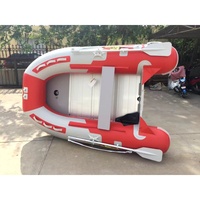 Perahu Karet PVC 0.9mm Warna Sesuai Pesanan, Model Small Deep V, Konsol Tengah, Sport Yacht Dinghy, Mesin Tempel, Untuk Memancing, Bersantai di Sungai