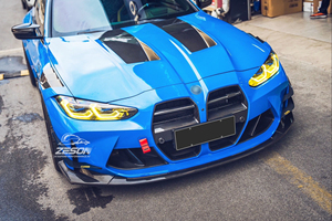 CSL tarzı kuru karbon Fiber ön dudak difüzör Spoiler difüzör BMW G80 G82 M3 M4 karbon Bodykit - Product Image 6