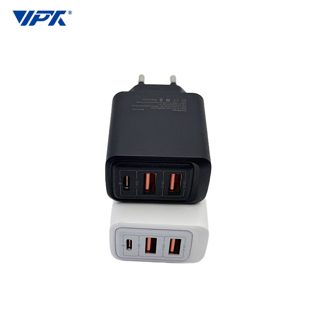 Europe Standard 220Vac GAN Charger 65W PD USB C Fast Charger 5V3A 9V3A 12V3A 15V3A 20V3.25A USB C Port Quick Mobile Charger