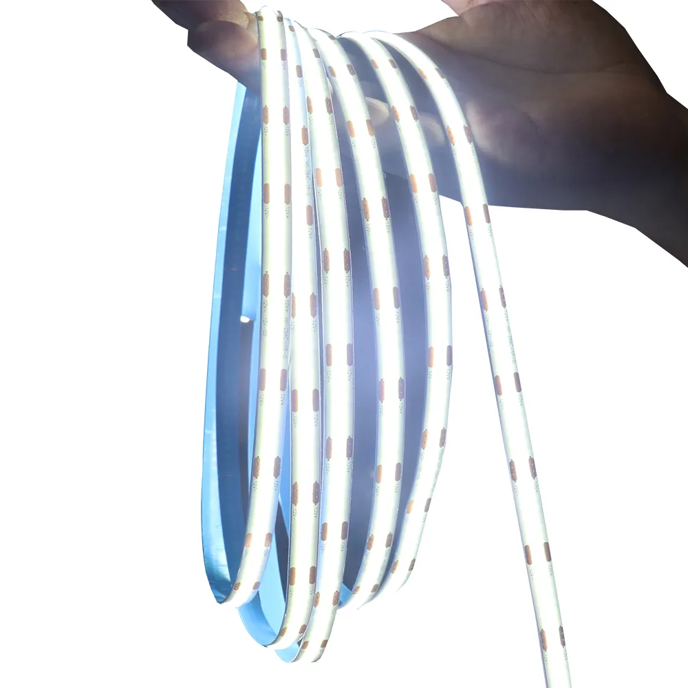 2023 nuovo prodotto 10m Led Cob Strip luce fredda luce calda 12v 6500k Usb Rgb flessibile Cob Led Strip