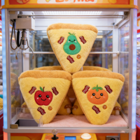 Peluche tranche de pizza 8 pouces, Kawaii, en forme de nourriture, pendentif doux, cadeau pour enfants, pour distributeur automatique