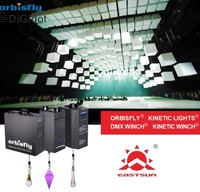 Service ODM du fabricant : Projecteurs cinétiques LED RGBW au design unique avec contrôle DMX512, IP20, pour stades sportifs