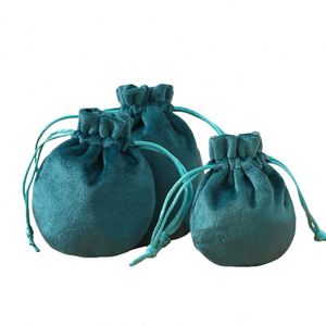 Bolsa de Terciopelo con Cordón para Cosméticos y Joyas, Bolsa de Regalo de Terciopelo de Doble Cara, Personalizable con Impresión de Logotipo - Product Image 2