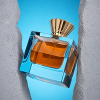 Flacon de parfum en verre transparent de haute qualité, vide, 30 ml, 50 ml, 100 ml, avec étiquette personnalisée, couvercle en alliage de zinc Zamac doré, argenté, noir
