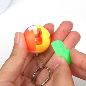 Fidget Toy-Plastic Kongming Lock <b>Puzzle</b> Mini - Building Block Keychains, Creative Nostalgic Assembly Ball Toys - Product Image 4