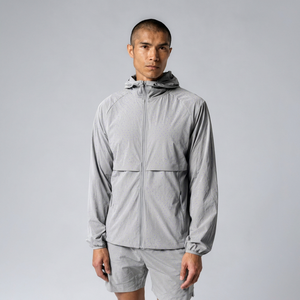 Men’s Casual Lightweight Hooded Windbreaker Set Full <b>Zip</b> <b>Up</b> <b>Hoodie</b> With Matching Shorts Outdoor Running And Sportswear For Men's - Product Image 1