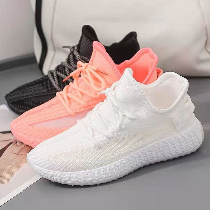 Удобные джоггеры, Модные дышащие легкие кроссовки с вязаным рукавом, повседневная спортивная обувь для женщин