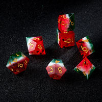 Jeu de dés en résine à bords vifs pour jeux de rôle sur table, DND et Dungeons and Dragons