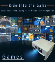 Bicicleta Interactiva Inteligente, Sistema de Juego de Proyección de Ciclismo Inmersivo para Campamentos de Entrenamiento, Deportes Juveniles y Centros de Juego