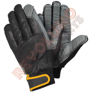 Gants anti-vibration en cuir Gants de mécanicien de construction à fort impact Sécurité électrique Travail de gisement de pétrole en nitrile antichoc - Product Image 6