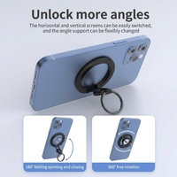Support de téléphone portable universel pliable, design réglable en angle, magnétique, ABS + alliage d'aluminium, pour bureau