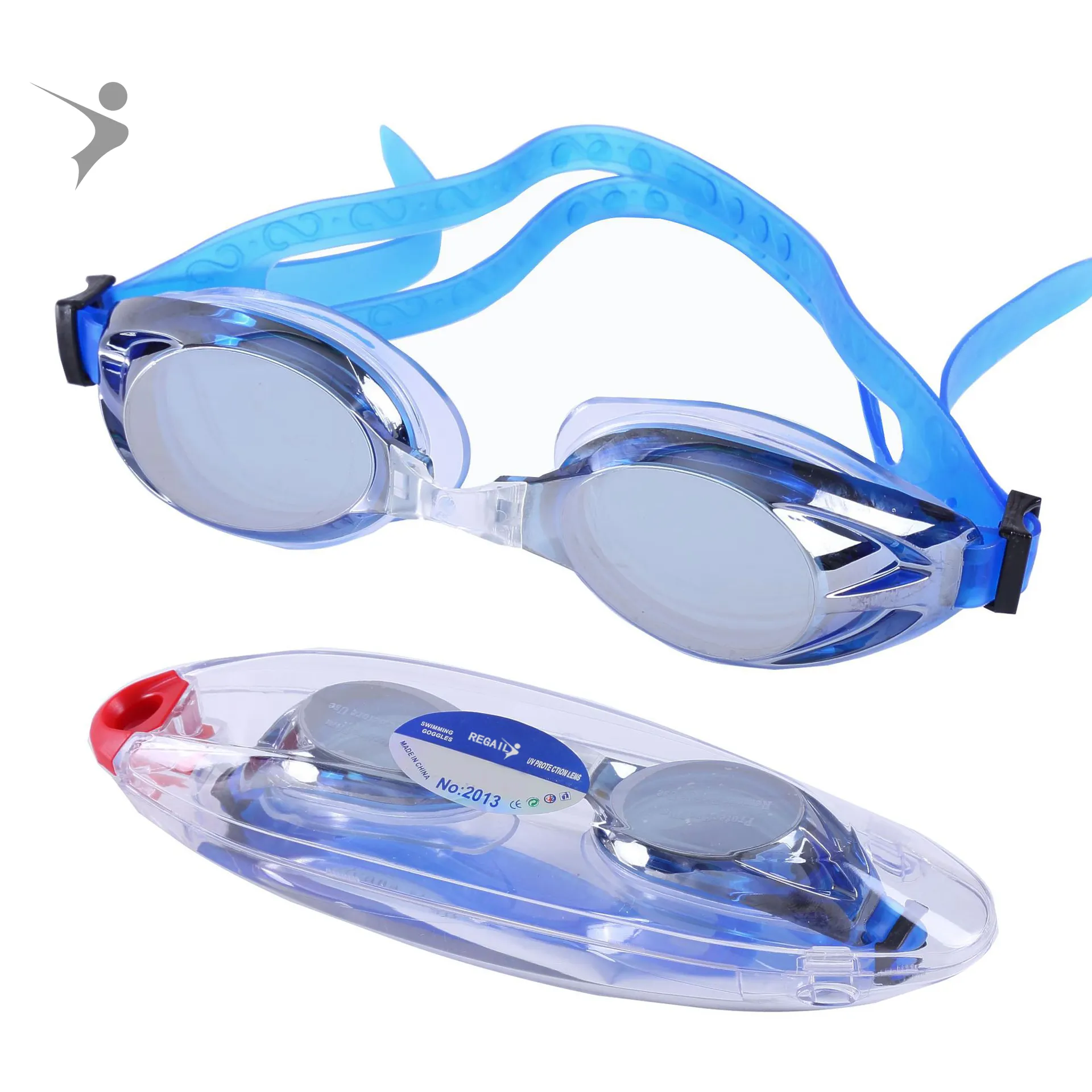 Fabrika doğrudan tedarik UV koruma galvanik yüzme gözlükleri HD yetişkin yüzme gözlükleri anti-sis göz koruma gözlükleri
