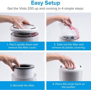 Hifine 2 paket 3 1 gerçek HEPA LEVOIT yüksek verimli aktif karbon hava temizleyici yedek filtre Vista için 200-RF - Product Image 5
