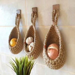 Tapiz de Macramé para Colgar en la Pared, Jardín Ecológico, Cesta de Flores, Macetas Grandes con Flores, Bambú y Decoración, Puerta Trasera Etíope - Product Image 5