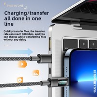 Câble de données USB-C 100W Type-C vers Type-C avec connecteurs à affichage numérique pour ordinateur portable et téléphone, câble de charge rapide PD