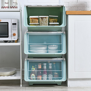 Puerta transparente de plástico <span class=keywords><strong>diagonal</strong></span> grande para cocina, sala de estar, baño, caja de almacenamiento apilable, juguetes, organizador Visual para el hogar - Product Image 2