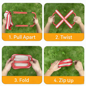 Tabouret pliant portable de 100 kg, léger, avec sac de transport zippé, idéal pour le camping, la randonnée, les événements en plein air et la pêche - Product Image 5