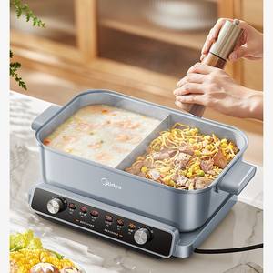 Olla Eléctrica Midea de 6.5L con Dos Compartimentos Antiadherentes y Calentamiento Dividido para Uso Doméstico - Product Image 4