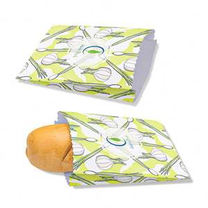 ถุงกระดาษกันไขมันสำหรับอาหารแบบกำหนดเอง พิมพ์ได้ เกรดอาหาร ย่อยสลายได้ สำหรับบรรจุภัณฑ์เบอร์เกอร์และอาหารแบบนำกลับบ้าน - Product Image 2