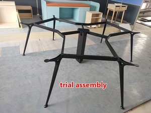 Suministro directo de muebles Guangzhou <span class=keywords><strong>BERSON</strong></span> forma redonda MARCO DE 3 asientos patas de mesa de oficina de acero - Product Image 5