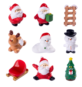 Feliz Navidad Santa Claus Reno regalo miniatura resina artesaní<span class=keywords><strong>a</strong></span> estatuilla pequeño adorno DIY Accesorios - Product Image 1
