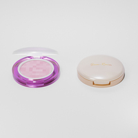 Poudre pressée ronde vide en plastique Mono Pet Makeup Compact Eye Shadow Blush case Shading Powder