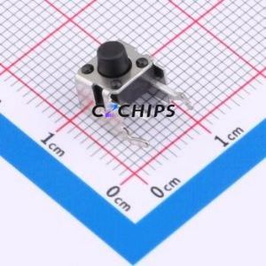 TC-6615-6.0-170 Tactile Switch Through hole,7.5x6.2mm Switch Single Pole Single Throw Round Button 1.7N Right Angle Insert - Product Image 1