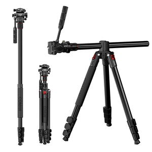 COMAN KX3939MINI V1 Aluminum <strong>Camera</strong> <strong>Tripod</strong> Detachable Monopod Horizontal Video <strong>Tripod</strong> With Fluid Head 1810mm - Product Image 1