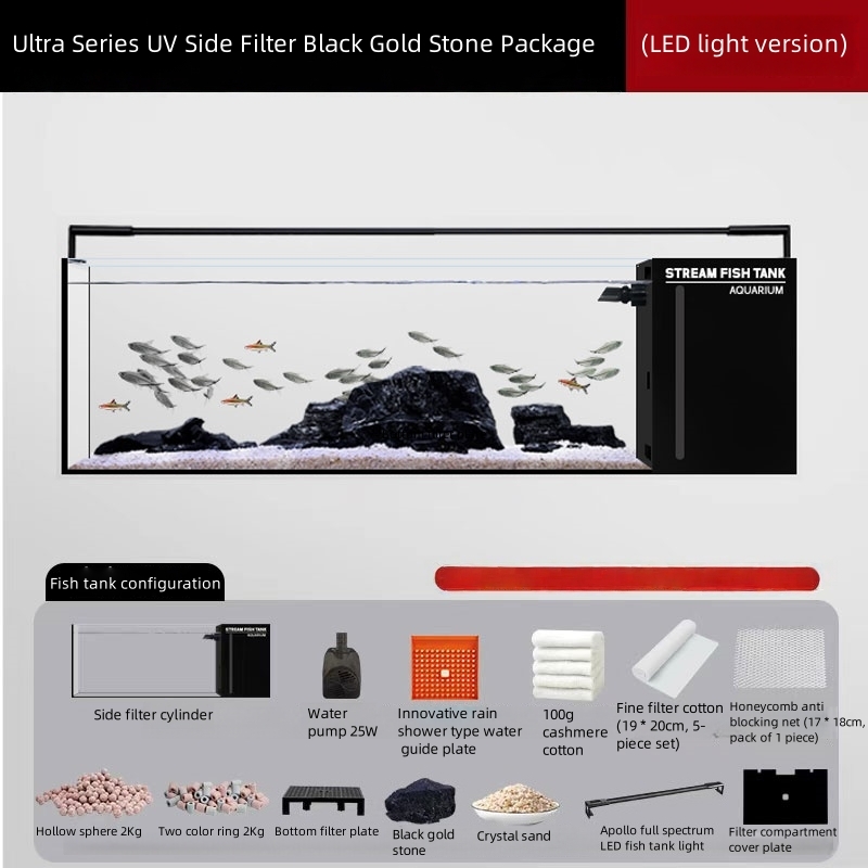 LED Lamp Black Gold Stone Edition