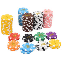 Jetons de poker numérotés de qualité supérieure, écologiques, de qualité casino, en ABS de luxe, avec motif de dés, pour les jeux à domicile et les tournois au Texas