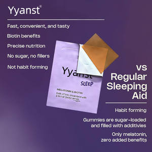 OEM/ODM Bandes buvables de biotine et mélatonine pour le sommeil, pour la santé de la peau et des ongles des adultes - Complément alimentaire naturel végétalien - Product Image 5