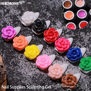 12 colores 5D Nail Art Carving <span class=keywords><strong>Gel</strong></span> 10G tarro colores sólidos pintura UV LED polaco arte diseño uñas suministros esculpir <span class=keywords><strong>Gel</strong></span> - Product Image 1