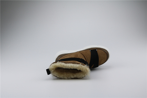 Верхняя стелька из овечьей шерсти EVA, уличные меховые мужские зимние сапоги из коровьей замши - Product Image 3