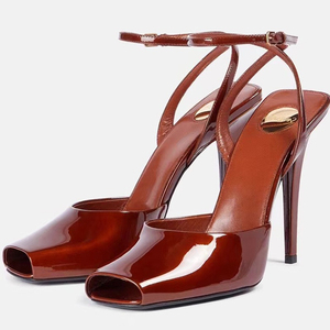 New Estilo De Tacones Open Toe Front Sandals Ankle Lace up Strap <b>Heels</b> for Ladies - Product Image 3