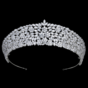 Coronas nupciales y tiaras flores Lujo Discreto Vintage boda accesorio para <span class=keywords><strong>el</strong></span> cabello princesa corona BC5720 accesorios Para <span class=keywords><strong>El</strong></span> Cabello - Product Image 1