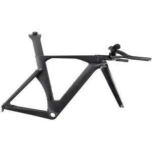Airwolf Shenzhen Bicycle Factory Aero Design Time Trial Carbon TT Bike Frame Ultralight Disc Brake 142*12 Triathlon Bike Frame