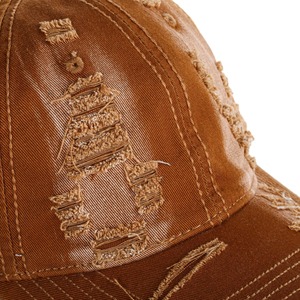 Vintage <span class=keywords><strong>6</strong></span> Bảng bông đau khổ Mũ bóng chày nhuộm điều chỉnh Retro không có cấu trúc cong mũ thể thao - Product Image 4