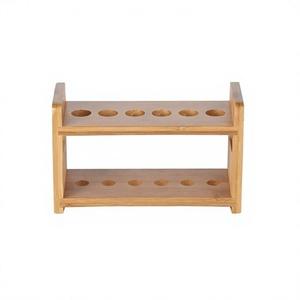 Portavasos de madera de doble nivel para uso en el hogar, hoteles y restaurantes al precio más bajo. - Product Image 1