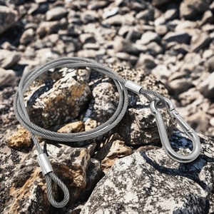 Harga pabrik tali perancah kawat baja tahan karat mengangkat kabel Slings standar ANSI kedua sisi Loop-Carabiner dilapisi pemotongan - Product Image 4