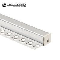 Profilé LED en aluminium 12,5 mm pour plafond suspendu en cloison sèche, extrusion d'aluminium, canal LED en plâtre, bande lumineuse