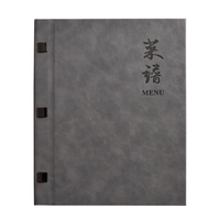 Couverture de Menu de Restaurant en Similicuir PU Format Lettre (21.6x27.9 cm) A4, Porte-Menu en Faux Cuir