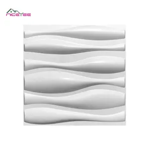 Hot Sale Pvc Event Dekorations materialien Panel De Pared 3D Wand paneel Tapete Wand beschichtungen für Home White Color Wall Panel