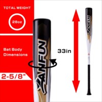 Z ZANFUN 33 pouces 28 oz Batte de baseball en alliage d'aluminium 7050 Personnalisée en gros Personnalisée Professionnelle de haute qualité Batte de baseball