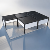 Pergola motorisée en aluminium à lames orientables, toit rétractable imperméable, patio extérieur, jardin, véranda bioclimatique, gazebo, taille personnalisée