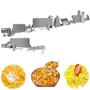 Automatic Big Capacity 200 kg/h Automatic Industrial Breakfast Cereal Corn Flakes Making Machinery equipment Rice Flakes plant