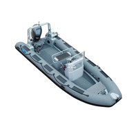 Bateau semi-rigide de luxe Haide CE 19 pieds OM580, moteur de pêche à la traîne Haibo, bateau à coque en aluminium, mini-jet-boat électrique Hope Boat