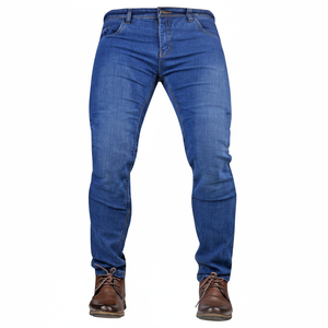 Custom <b>Men's</b> Plus Size Motorcycle <b>Jeans</b> Breathable Windproof Protective Pads Reinforced Safety Armored <b>Biker</b> Mid Colored Waist - Product Image 1