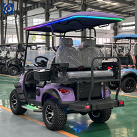 Voiturette de golf électrique CAMP 48V avec batterie au lithium, carrosserie en aluminium, suspension indépendante, homologuée pour la route, 4 places, pour utilisation sur la plage