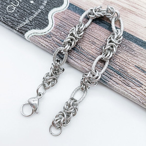 Nouvelle chaîne rétro multi-anneaux faite à la main en acier inoxydable hop bracelet domous pour hommes ornements-pièce de cheveux - Product Image 2